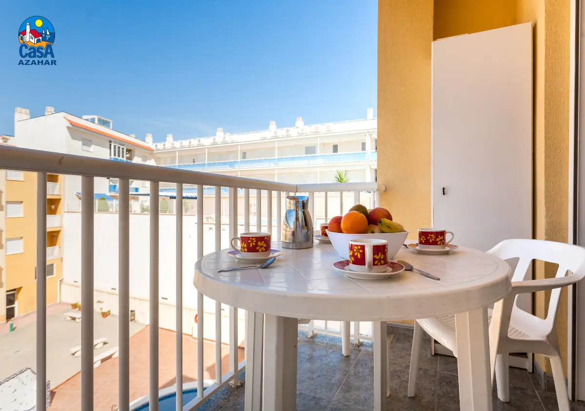 Terrasse d'un appartement de l'immeuble Mare Nostrum dans le centre d'Alcossebre