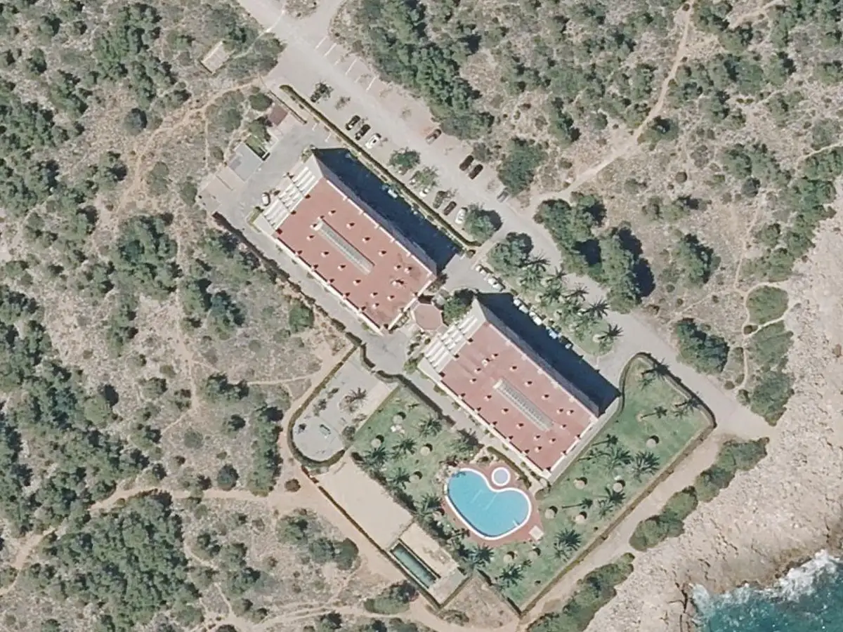 Vue aérienne des appartements Prestige et de leurs environs, dans le secteur d'Irta et Ribamar à Alcossebre